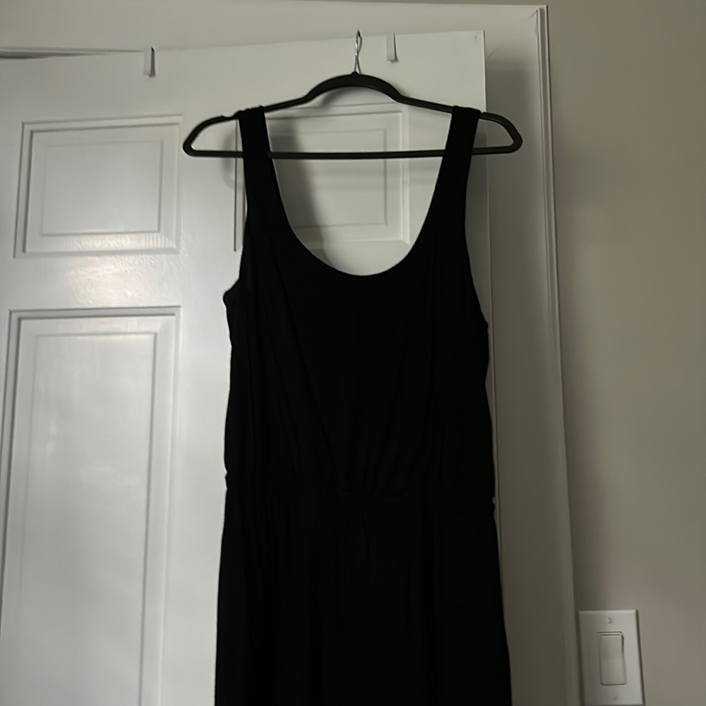 white house black market L strappy black dress